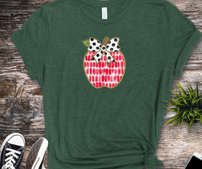 Apple Teacher Cute Bella Canvas Tshirt