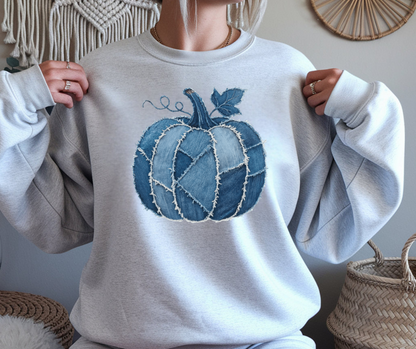 Denim Pumpkin Gildan Crewneck