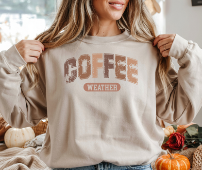 Coffee Weather Gildan Crewneck Sweatshirt