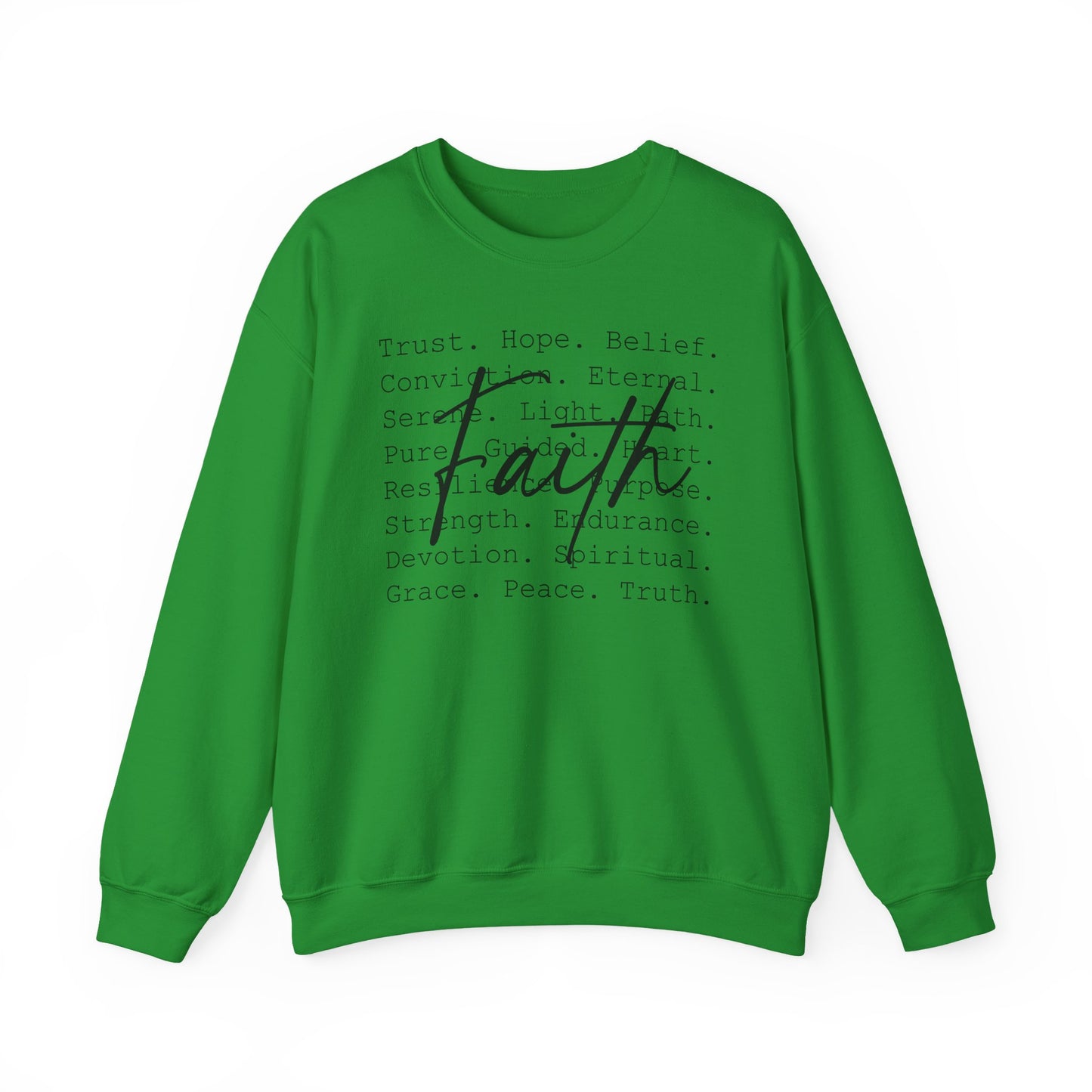 Faith Word Map Gildan Crewneck Sweatshirt