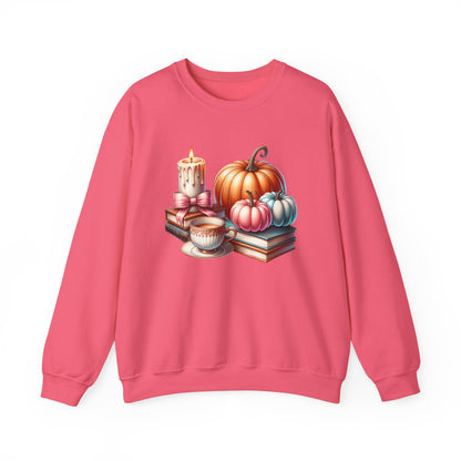 Candle Cozy Pumpkin Fall Gildan crewneck sweatshirt