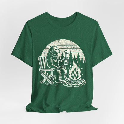Cozy Campfire Bear Tee | Outdoor Adventure T-Shirt