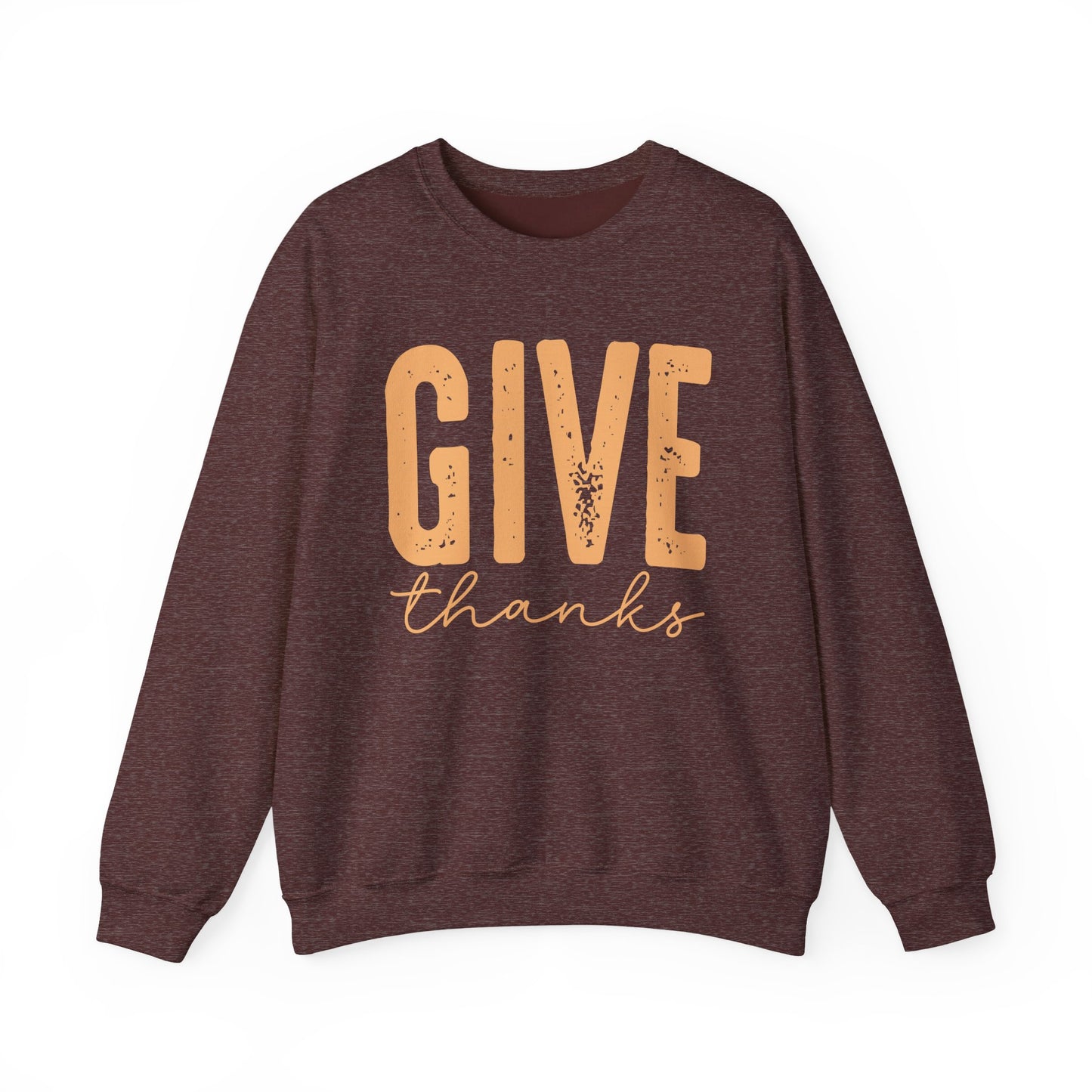 Give Thanks, Thanksgiving Gildan Crewneck Sweatshirt