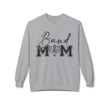 Band Mom front and back - Softstyle Crewneck for Music Lovers
