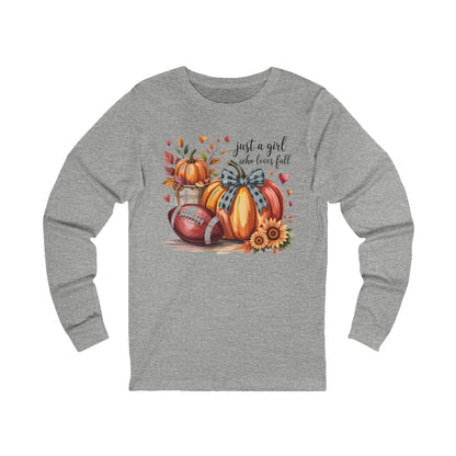 Fall Love Long Sleeve Tee, Cozy Autumn Shirt