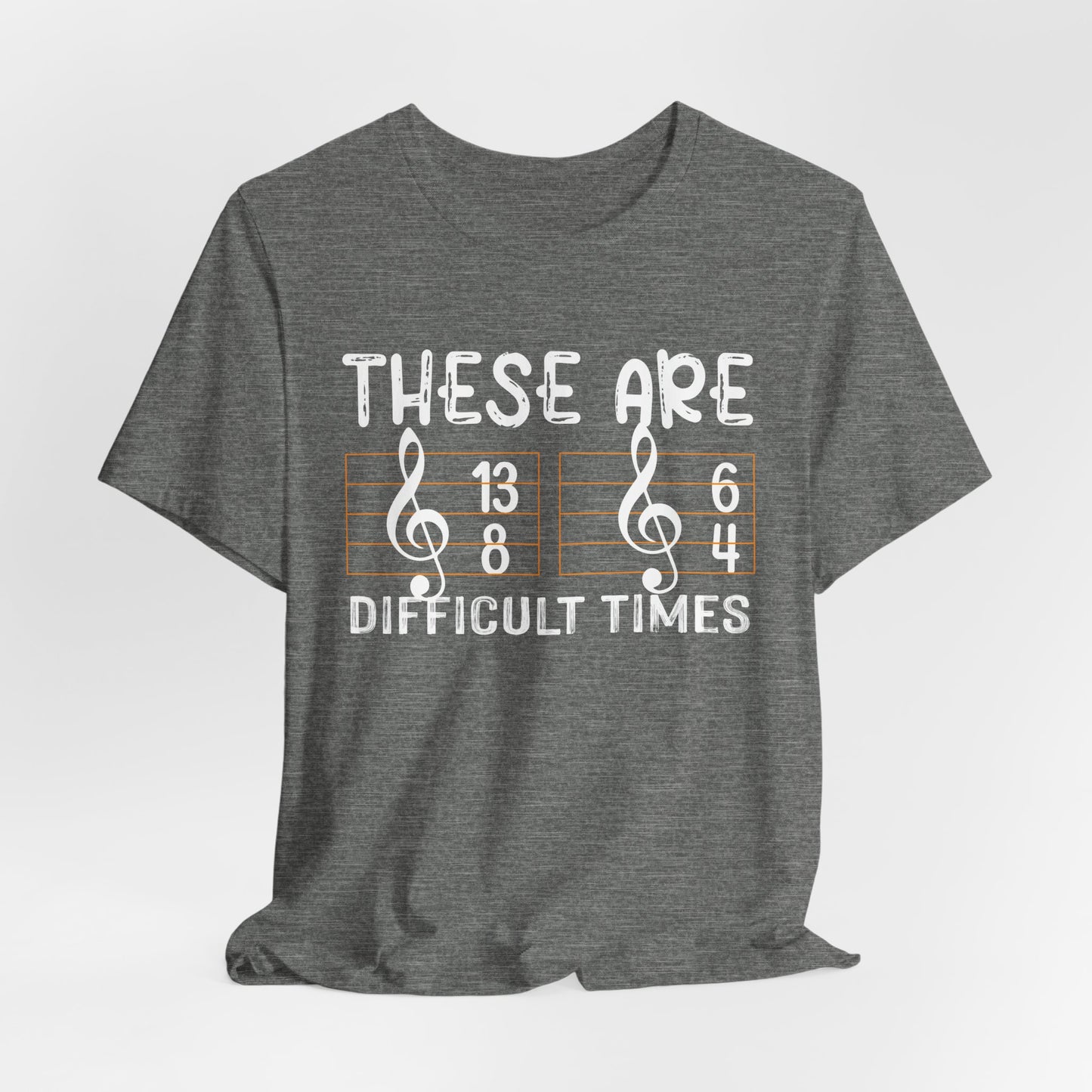 Music-Inspired Jersey Tee - "These Are Difficult Times" Unisex Short Sleeve Shirt, Gift for Musicians, Thoughtful Quote Tee, Casual [...]