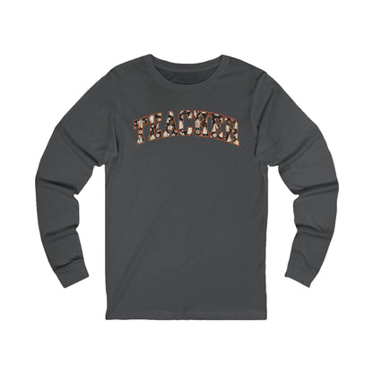 Teacher Halloween Ghost Bella canvas long sleeve shirt