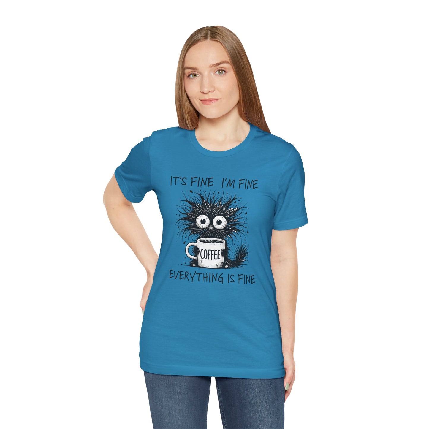 Funny Coffee Lover's Tee, Unisex Jersey Shirt, Casual Humor Tee, Gift for Coffee Enthusiasts, Sarcastic Coffee Top, Coffee Addict Outfit