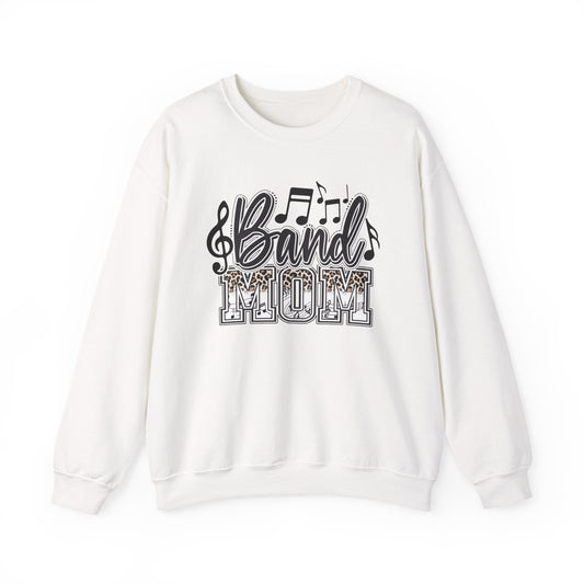 Band Mom Leopard Print Gildan Crewneck