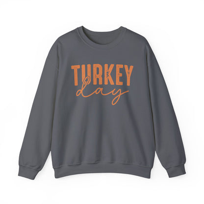Turkey Day Thanksgiving Gildan Crewneck Sweatshirt