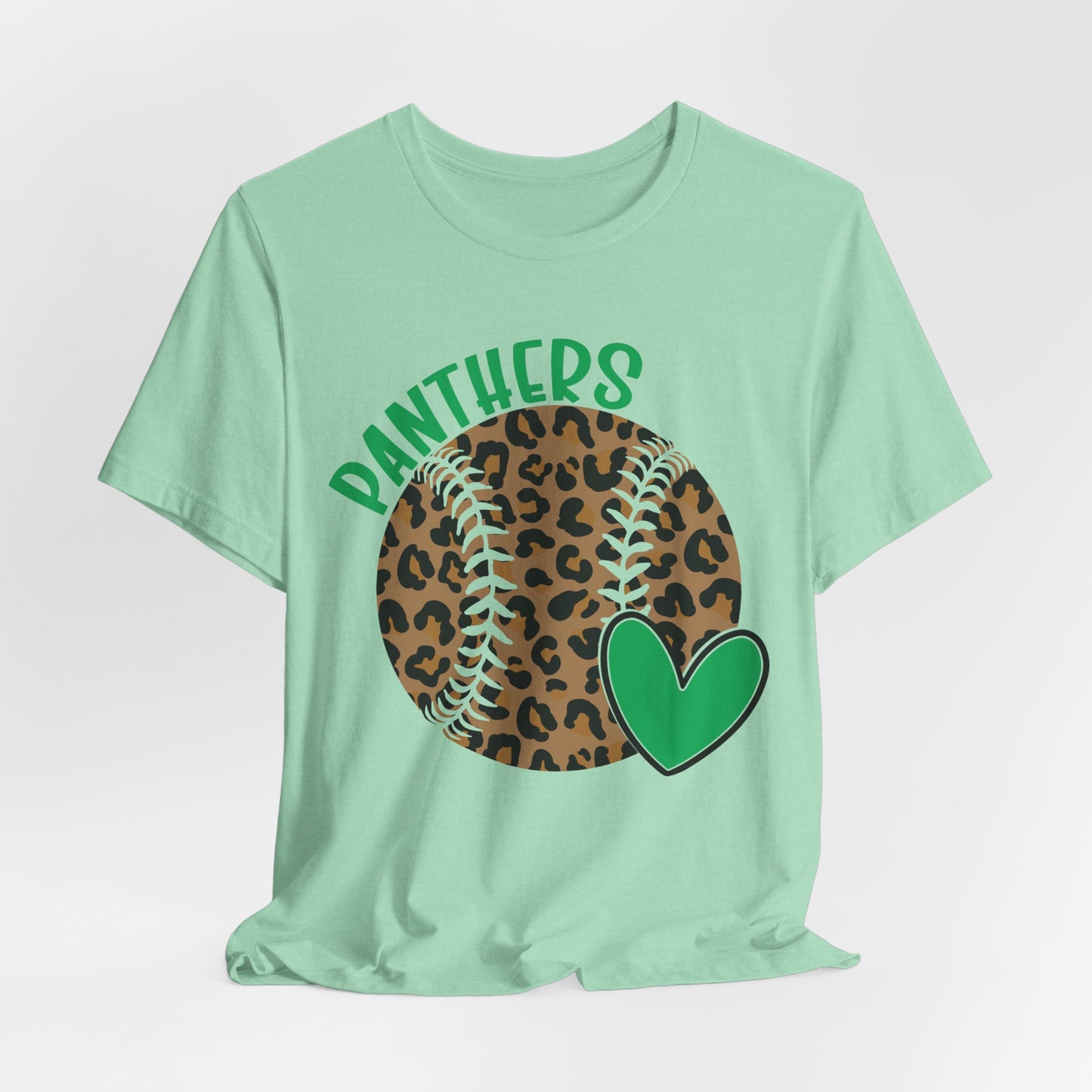 Leopard Print Panthers Tee, Casual Game Day Shirt, Sports Team Shirt, Unisex Tee, Soft Cotton Tee, Athletic Fashion Top
