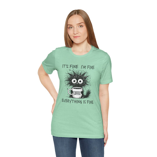 Funny Coffee Lover's Tee, Unisex Jersey Shirt, Casual Humor Tee, Gift for Coffee Enthusiasts, Sarcastic Coffee Top, Coffee Addict Outfit