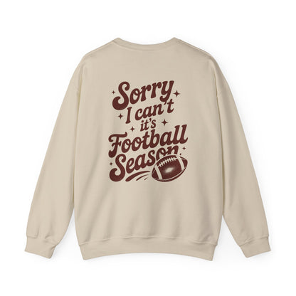 Football Season Sweatshirt, Front and Back Unisex Crewneck