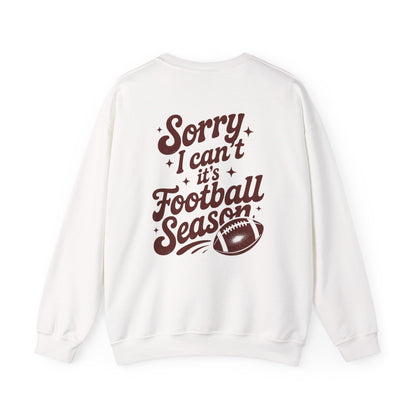 Football Season Sweatshirt, Front and Back Unisex Crewneck