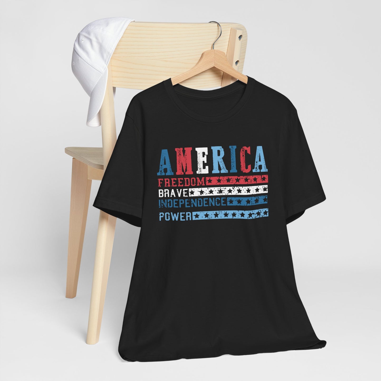 Patriotic Unisex Jersey Tee - Celebrate America with Freedom & Independence