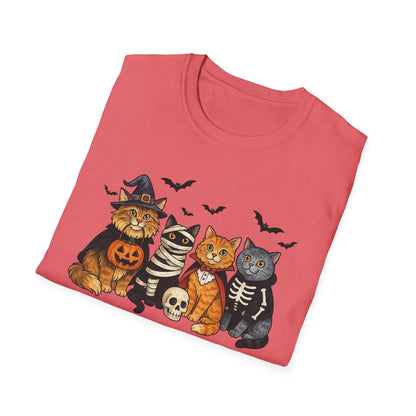 Halloween Cat T-Shirt, Spooky paw Gildan Softstyle Tee