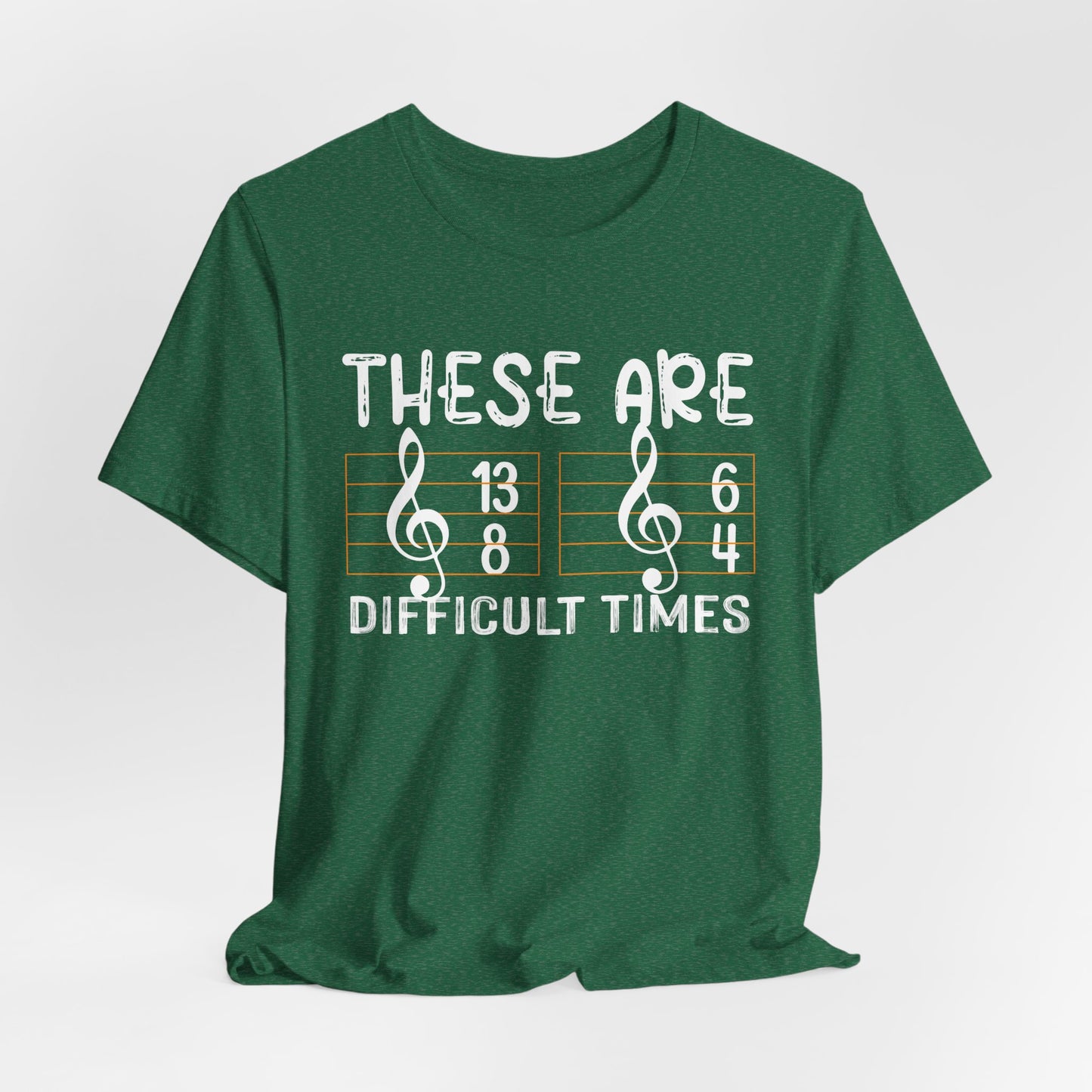 Music-Inspired Jersey Tee - "These Are Difficult Times" Unisex Short Sleeve Shirt, Gift for Musicians, Thoughtful Quote Tee, Casual [...]