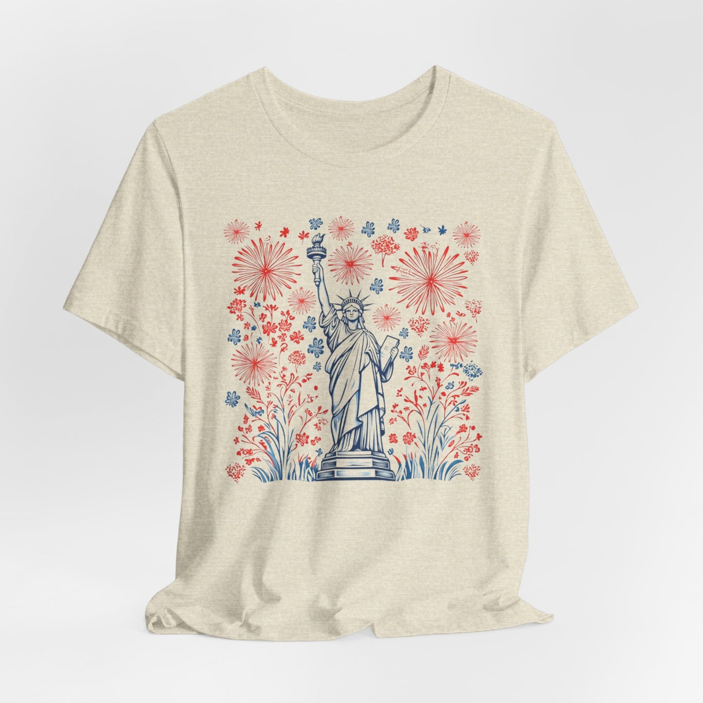 Patriotic Short Sleeve Tee with Liberty Design