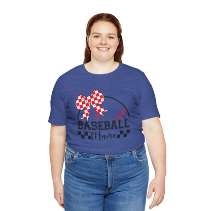 Baseball Mama Tee - Cute Unisex Jersey Short Sleeve T-Shirt for Sports Moms, Perfect for Game Day, Mother's Day Gifts, Casual Wear