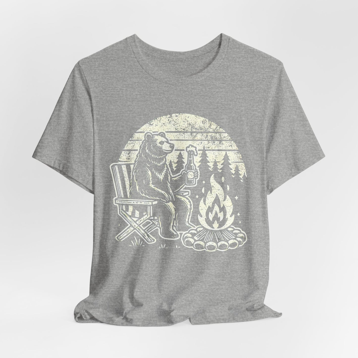 Cozy Campfire Bear Tee | Outdoor Adventure T-Shirt