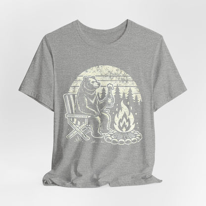 Cozy Campfire Bear Tee | Outdoor Adventure T-Shirt