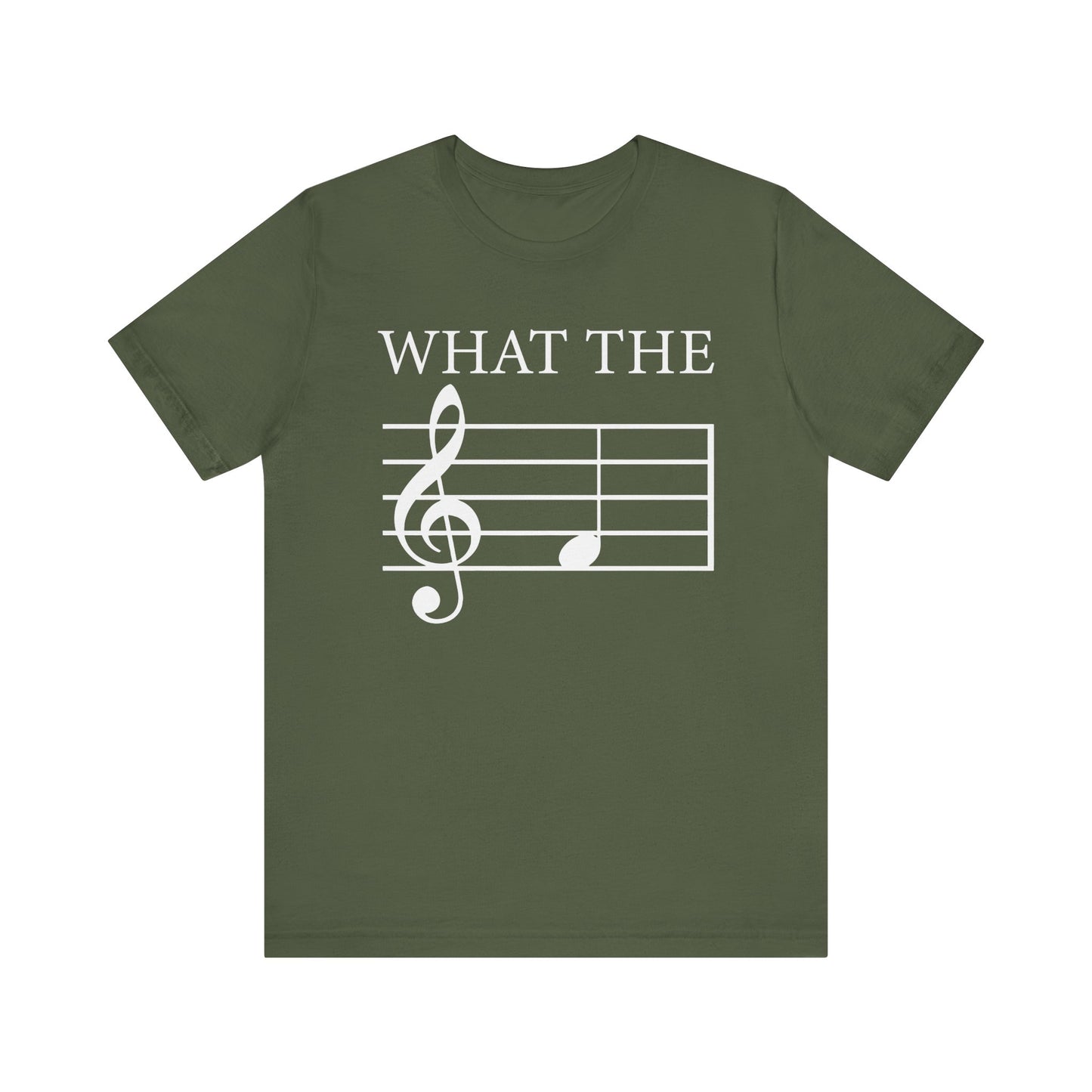 What the F, musical pun Unisex Jersey Short Sleeve Tee