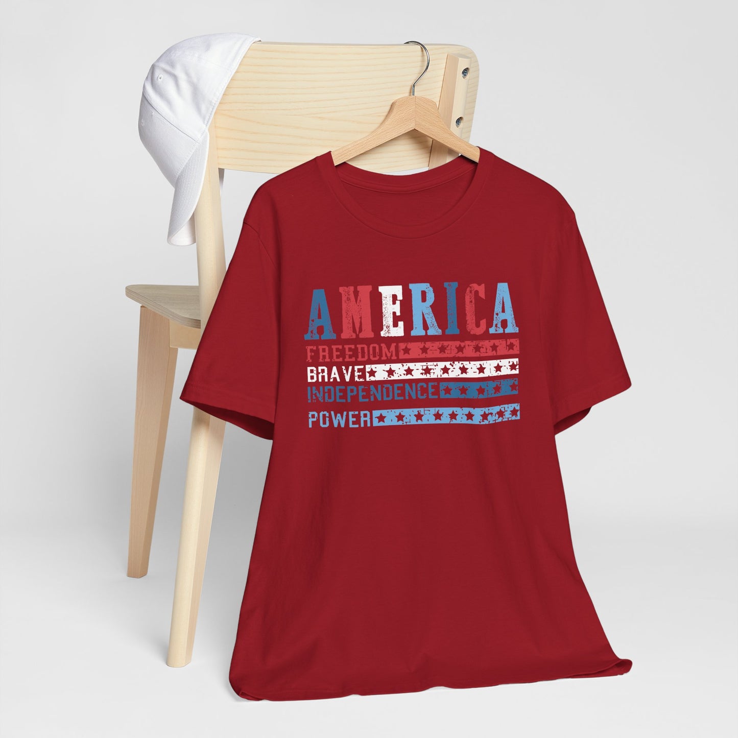 Patriotic Unisex Jersey Tee - Celebrate America with Freedom & Independence