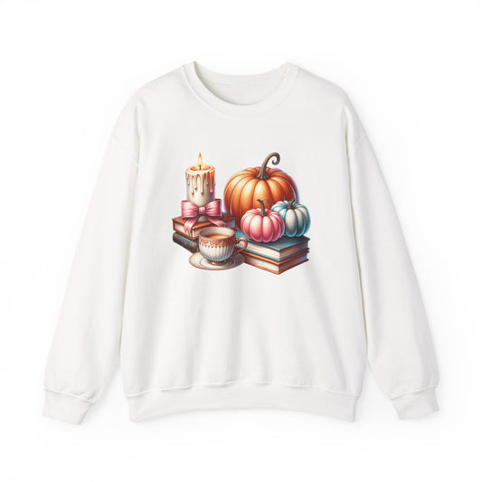Candle Cozy Pumpkin Fall Gildan crewneck sweatshirt