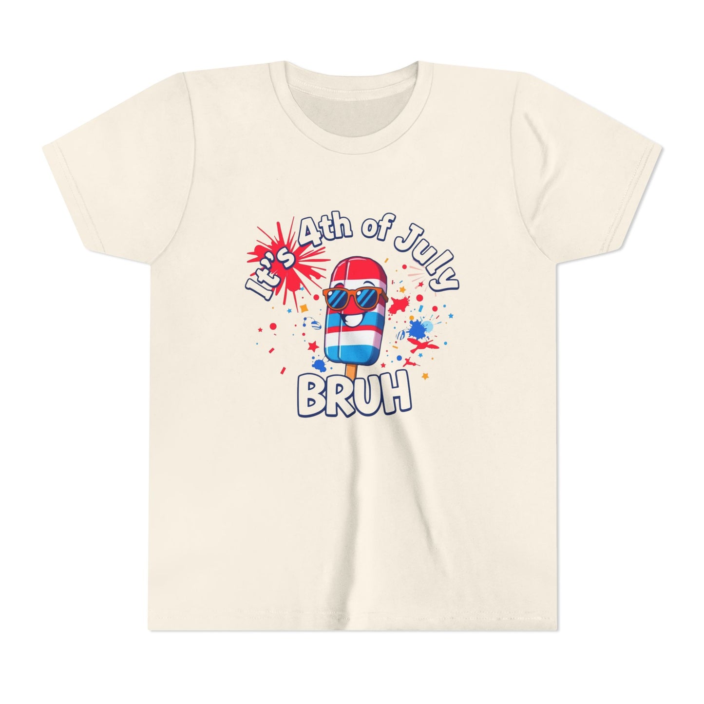 Kids 4th of July T-Shirt - "It's 4th of July Bruh" Design