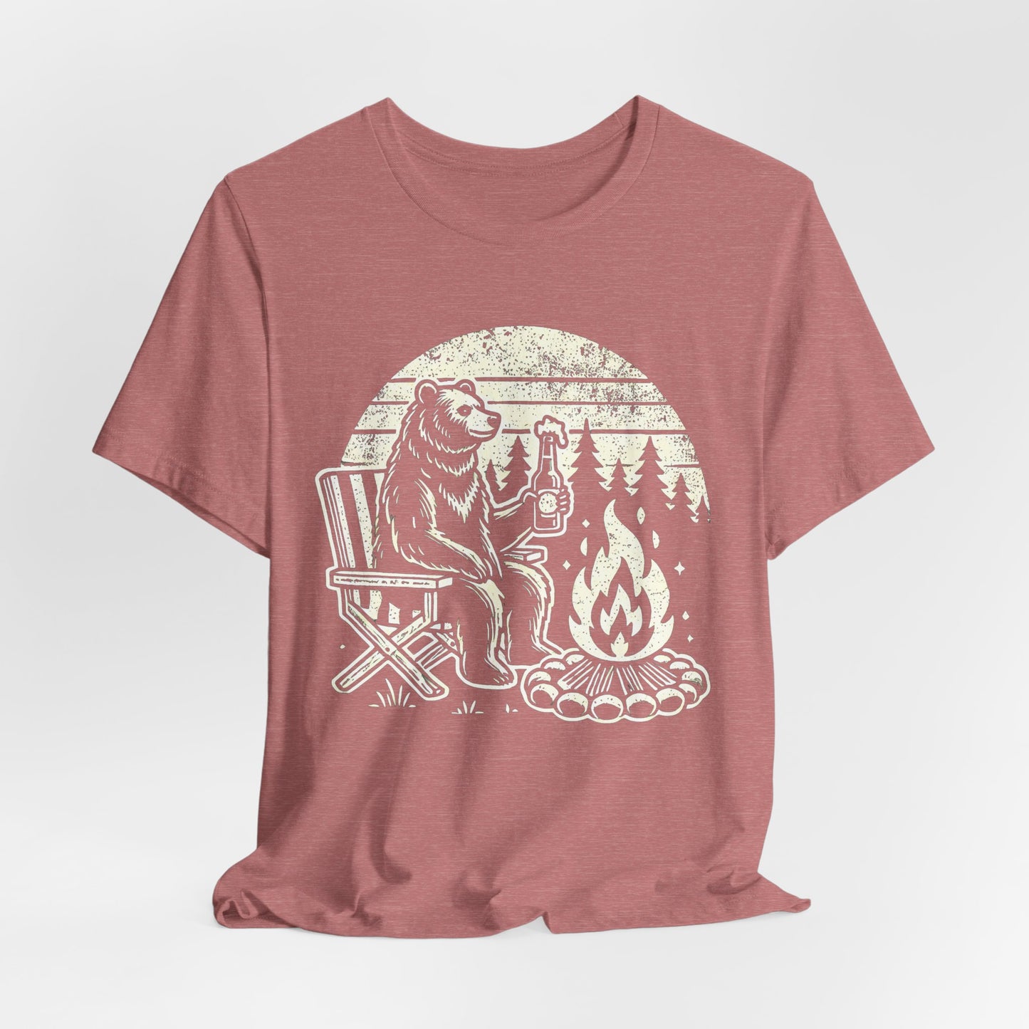 Cozy Campfire Bear Tee | Outdoor Adventure T-Shirt