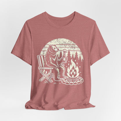 Cozy Campfire Bear Tee | Outdoor Adventure T-Shirt