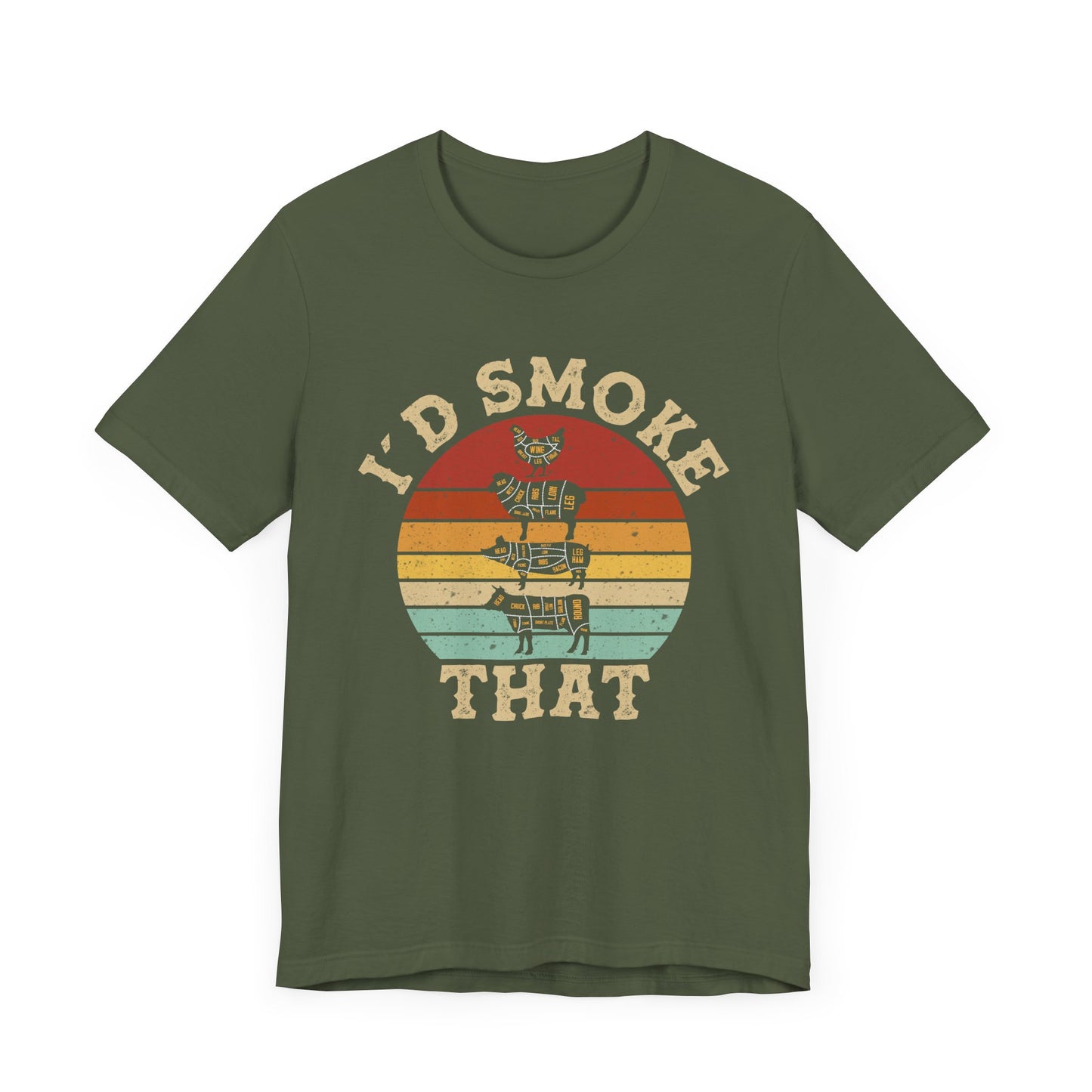 I’d Smoke That Unisex Short Sleeve Tee - Retro Vibe T-Shirt for Casual Wear