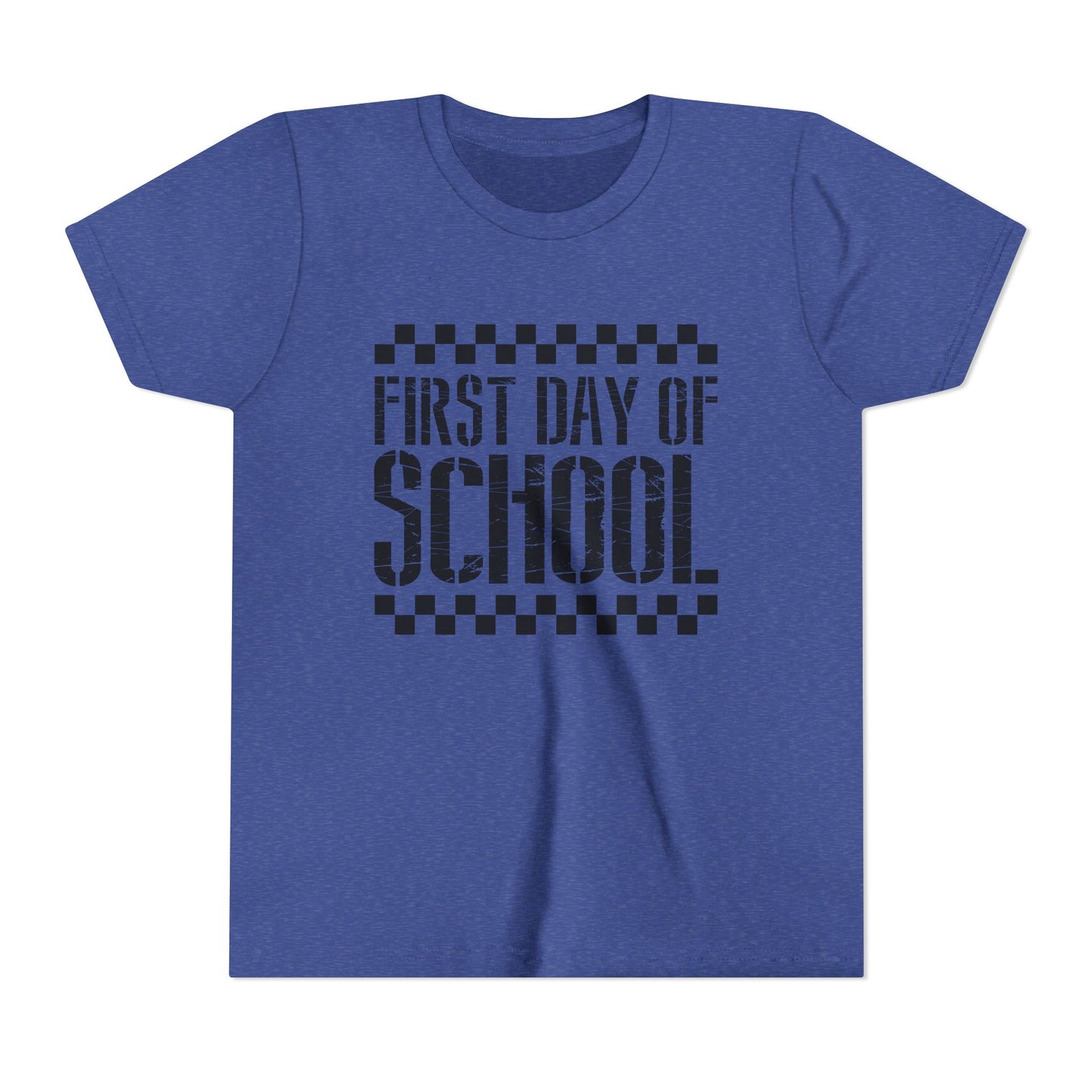 First Day of School Checkered Youth Tee, Back to School Shirt