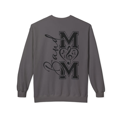 Band Mom front and back - Softstyle Crewneck for Music Lovers