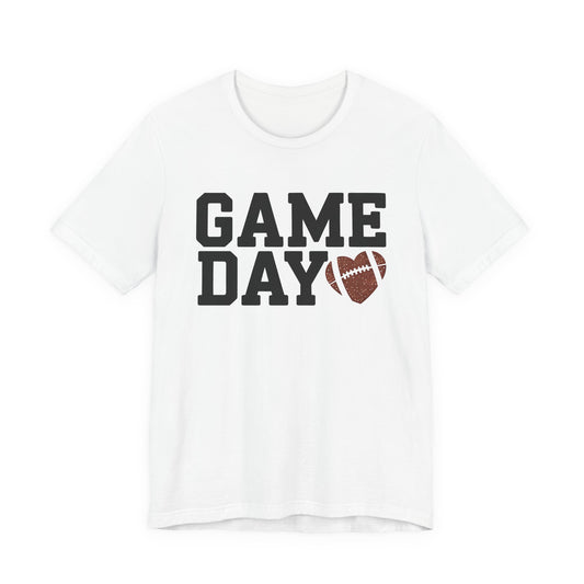 Game Day Football Heart Unisex Tee