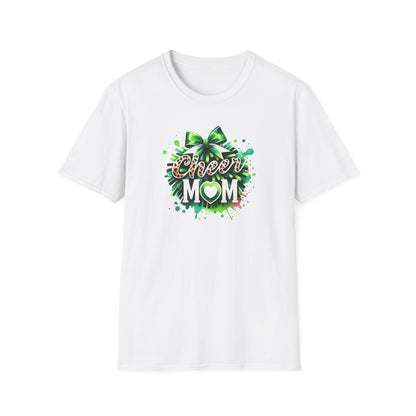 Green Cheer Mom Gildan Softstyle Tshirt