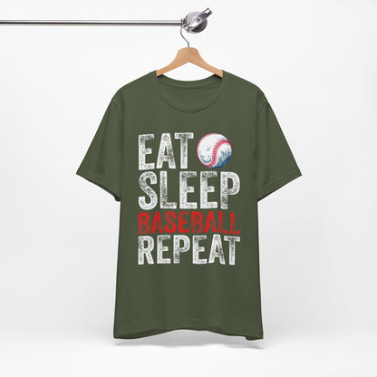 Eat Sleep Baseball Repeat Unisex Tee