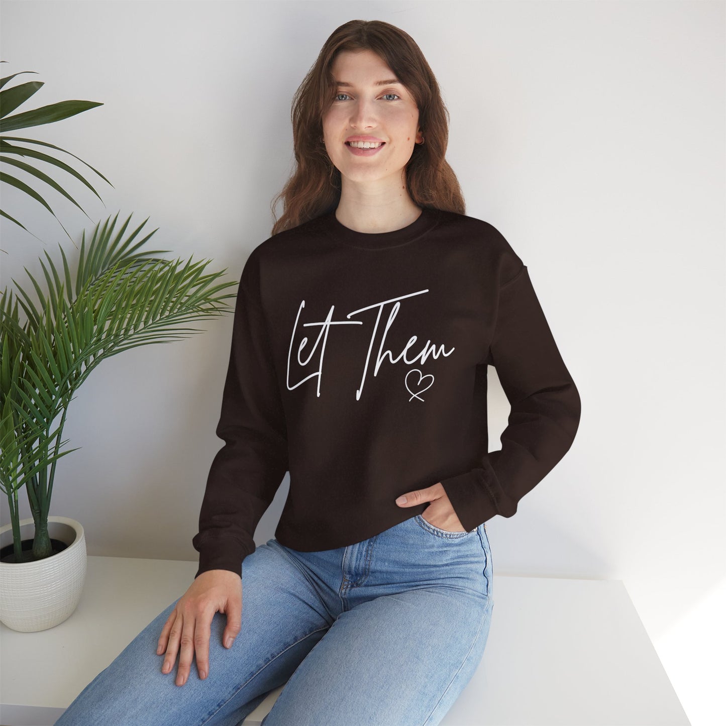Let Them Heart Unisex Crewneck Sweatshirt - Cozy & Inspirational Apparel