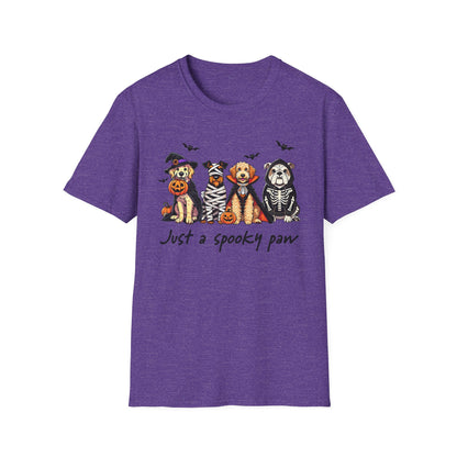 Halloween Dog T-Shirt, Spooky Paw Gildan Softstyle Shirt