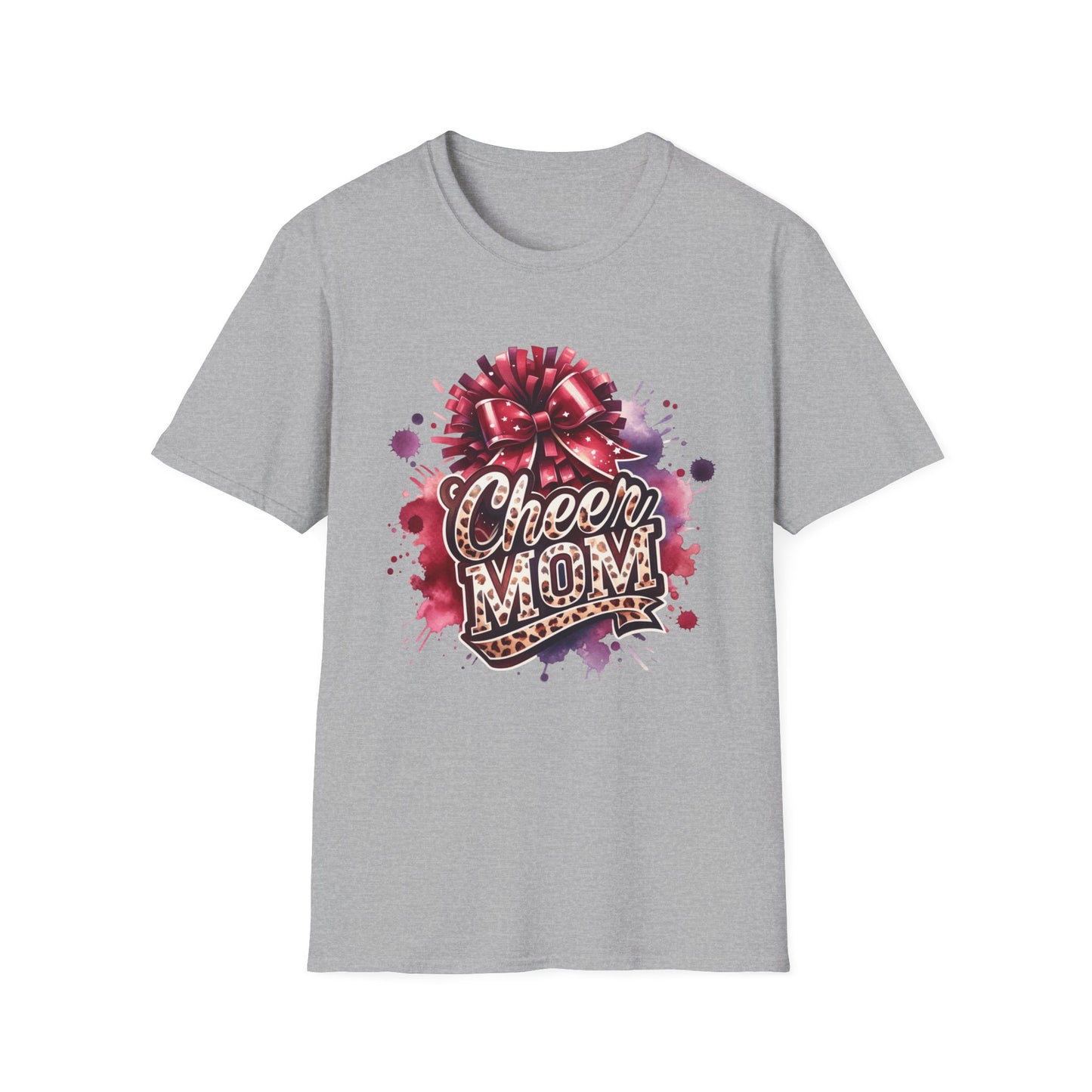 Cheer Mom Cheetah Print Gildan Softstyle Tshirt