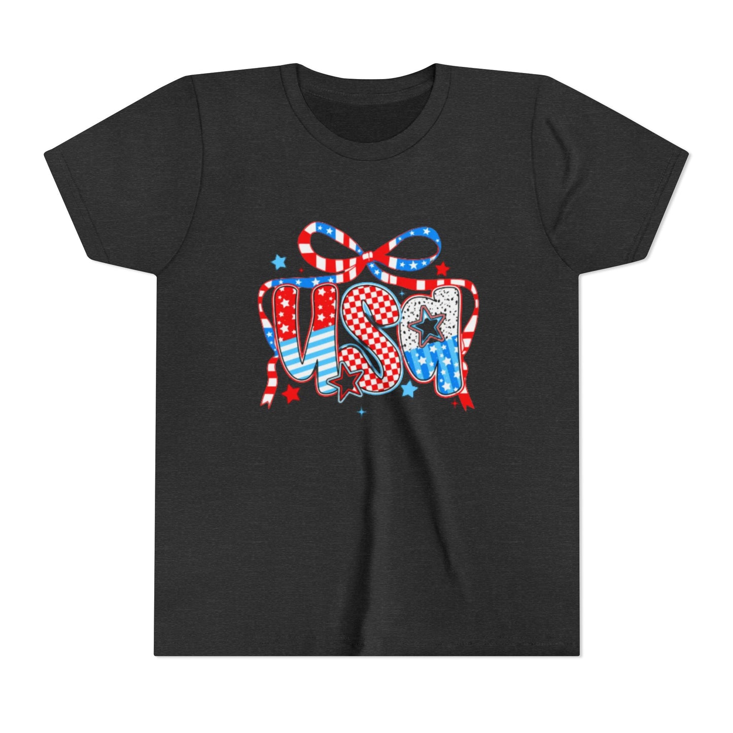 Patriotic Youth Short Sleeve Tee - USA Stars and Stripes Design