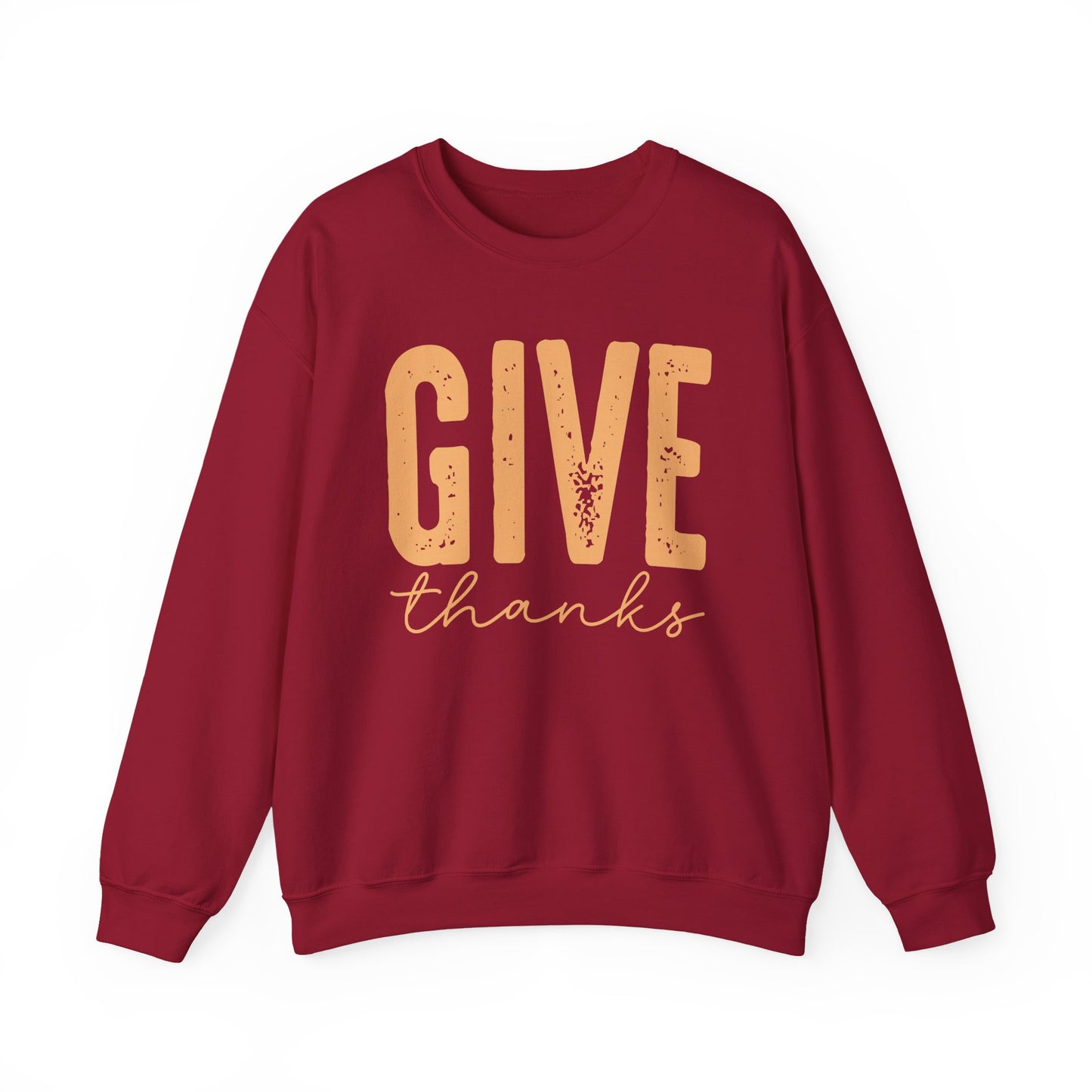 Give Thanks, Thanksgiving Gildan Crewneck Sweatshirt
