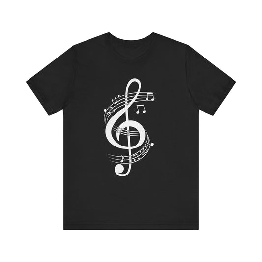 Musical Notes Graphic Tee - Short Sleeve, Music Lover Gift, Concert Outfit, Casual Wear, Music Festival, Gift for Musicians