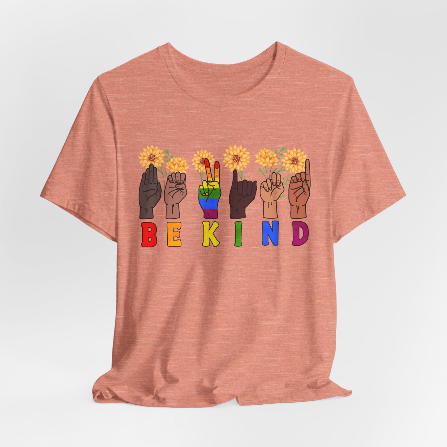 Be Kind Sign Language Diversity Unisex Jersey Tee