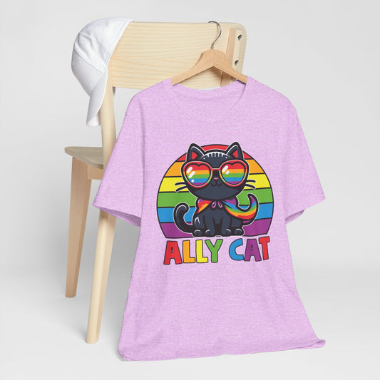 Pride Cat Unisex Jersey Tee - 'Ally Cat' Design