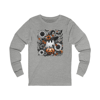 Halloween Floral Ghost Unisex Long Sleeve