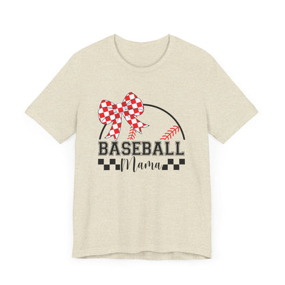 Baseball Mama Tee - Cute Unisex Jersey Short Sleeve T-Shirt for Sports Moms, Perfect for Game Day, Mother's Day Gifts, Casual Wear