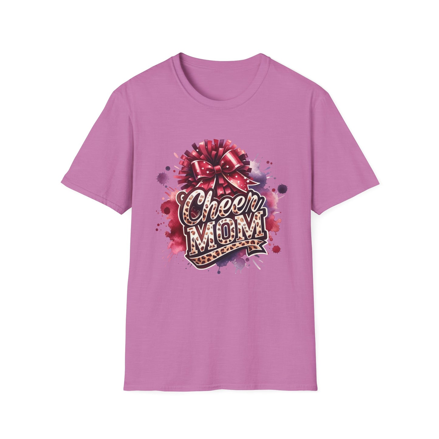 Cheer Mom Cheetah Print Gildan Softstyle Tshirt