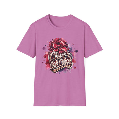 Cheer Mom Cheetah Print Gildan Softstyle Tshirt