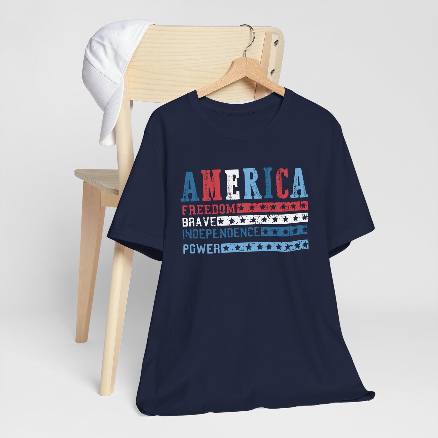 Patriotic Unisex Jersey Tee - Celebrate America with Freedom & Independence